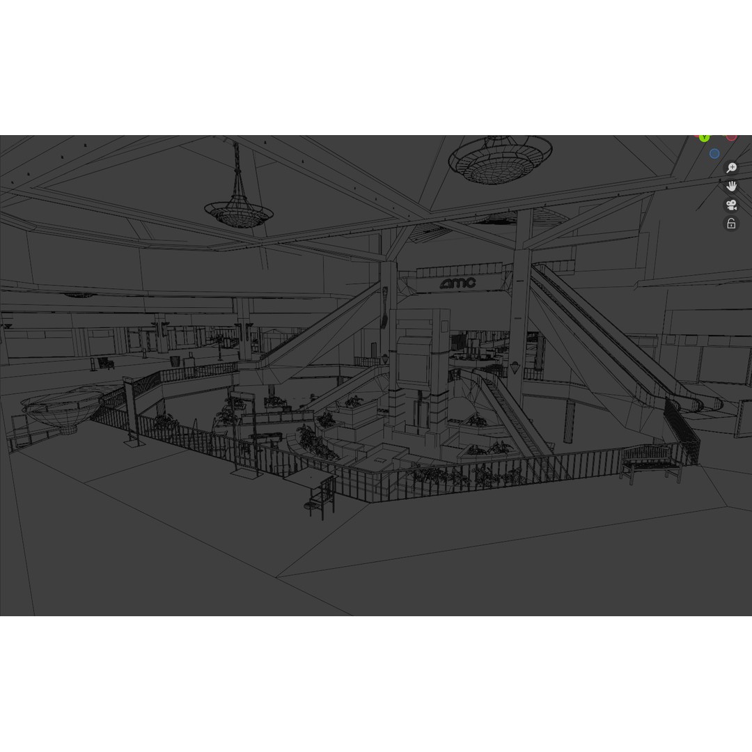 Valley View Mall 3D Model – Detailed Blender Conversion of Dallas Landmark - View 37