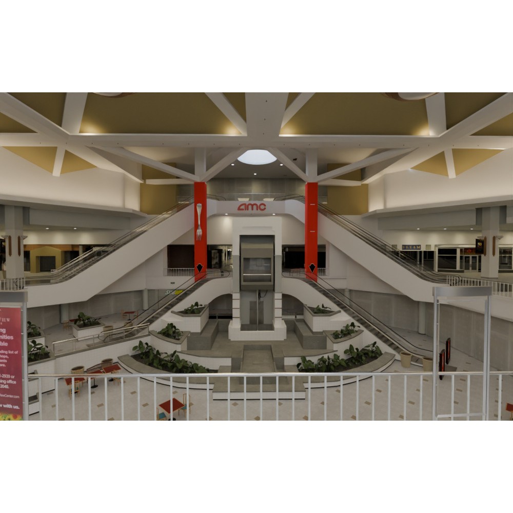 Valley View Mall 3D Model – Detailed Blender Conversion of Dallas Landmark - View 6