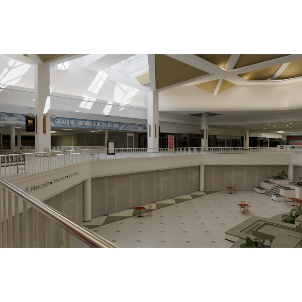 Valley View Mall 3D Model – Detailed Blender Conversion of Dallas Landmark - View 7