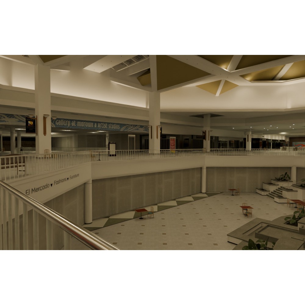Valley View Mall 3D Model – Detailed Blender Conversion of Dallas Landmark - View 8