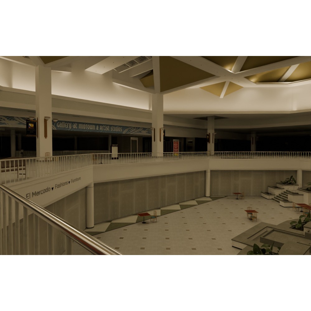 Valley View Mall 3D Model – Detailed Blender Conversion of Dallas Landmark - View 9