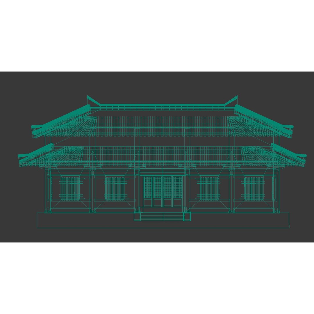 Ancient Chinese Architecture 3D Model – Traditional Building Structures, FBX & OBJ - View 12
