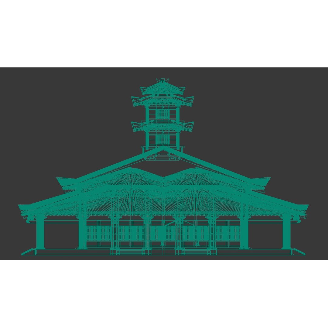 Ancient Chinese Architecture 3D Model – Traditional Building Structures, FBX & OBJ - View 14