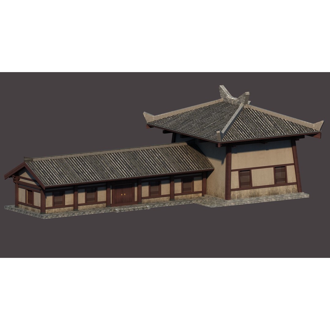 Ancient Chinese Architecture 3D Model – Traditional Building Structures, FBX & OBJ - View 7