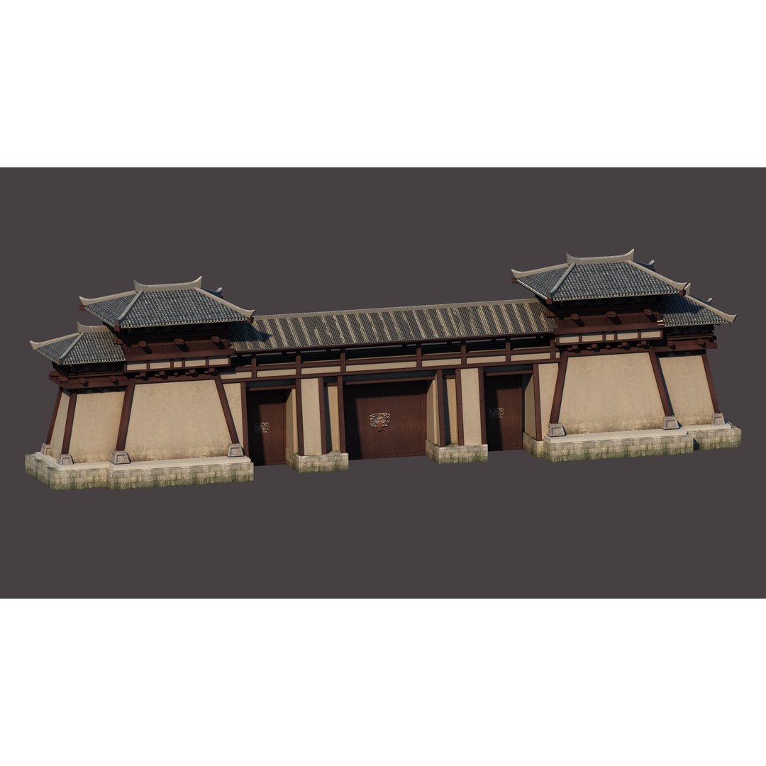 Ancient Chinese Architecture 3D Model – Traditional Building Structures, FBX & OBJ - View 8