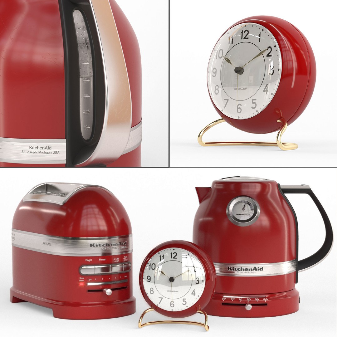 KitchenAid Appliances Bundle 3D Model – High Poly Textured Kitchenware - View 5