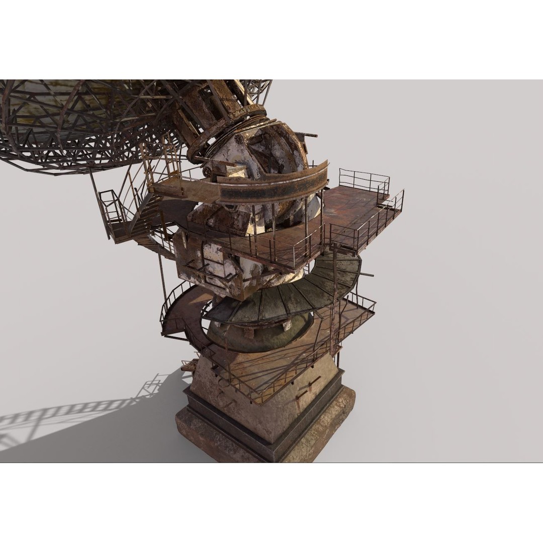 Abandoned Radar Station 3D Model – Realistic PBR Asset, FBX - View 15