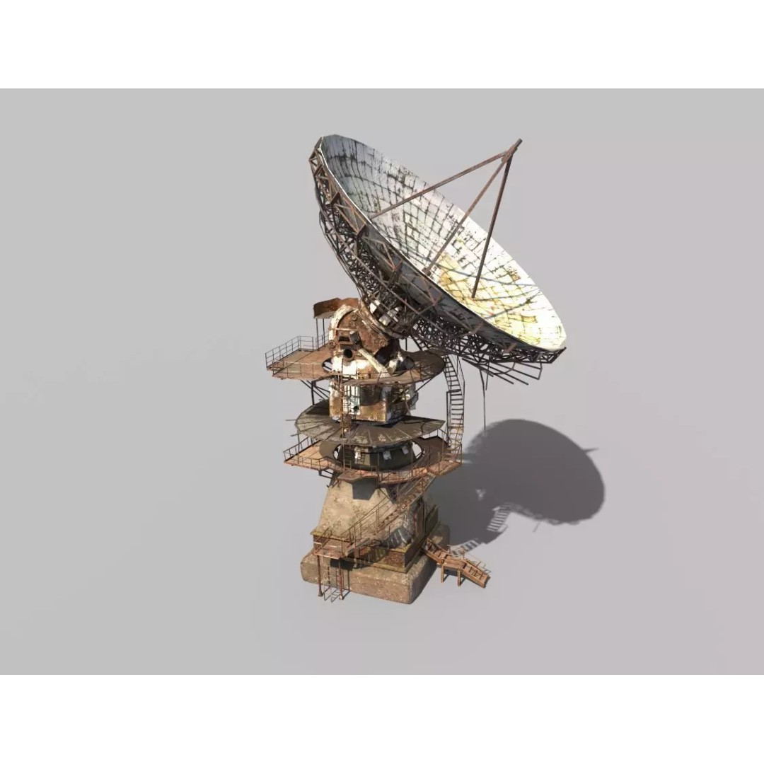 Abandoned Radar Station 3D Model – Realistic PBR Asset, FBX - View 2