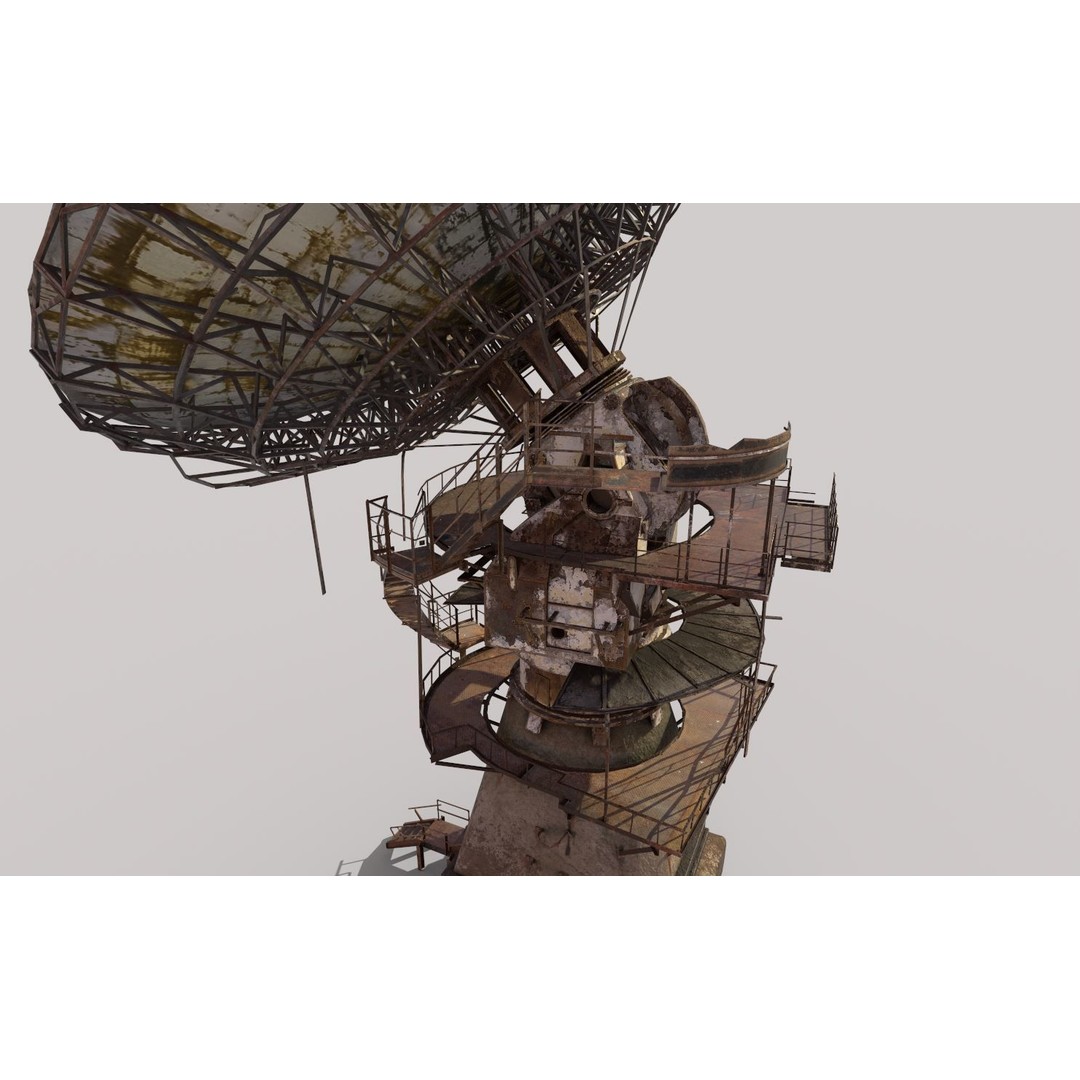 Abandoned Radar Station 3D Model – Realistic PBR Asset, FBX - View 4