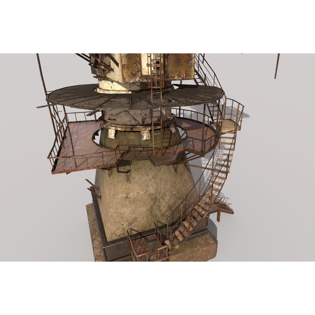 Abandoned Radar Station 3D Model – Realistic PBR Asset, FBX - View 6