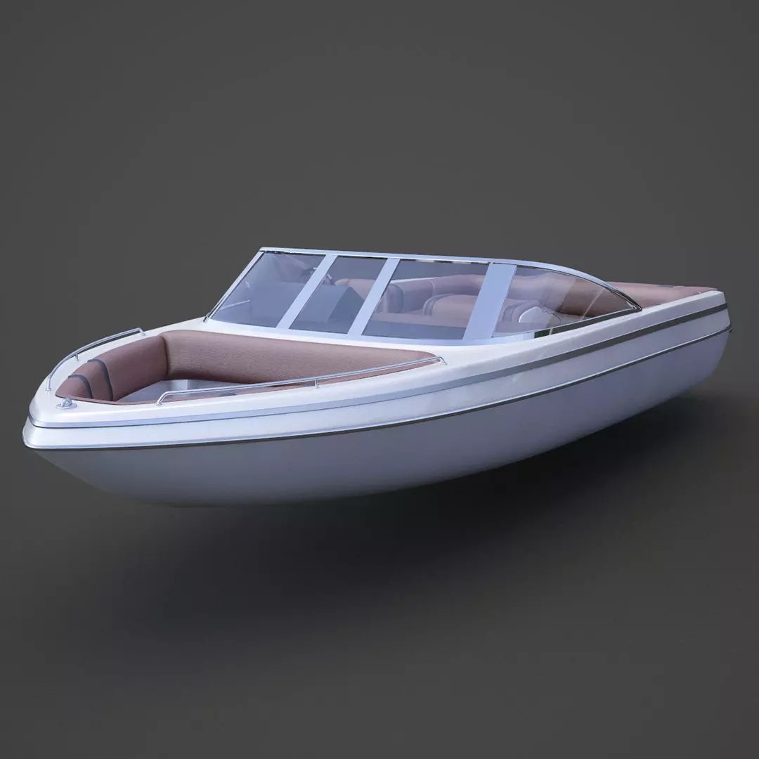 Motor Boat 06 - Game-Ready 3D Model - View 2