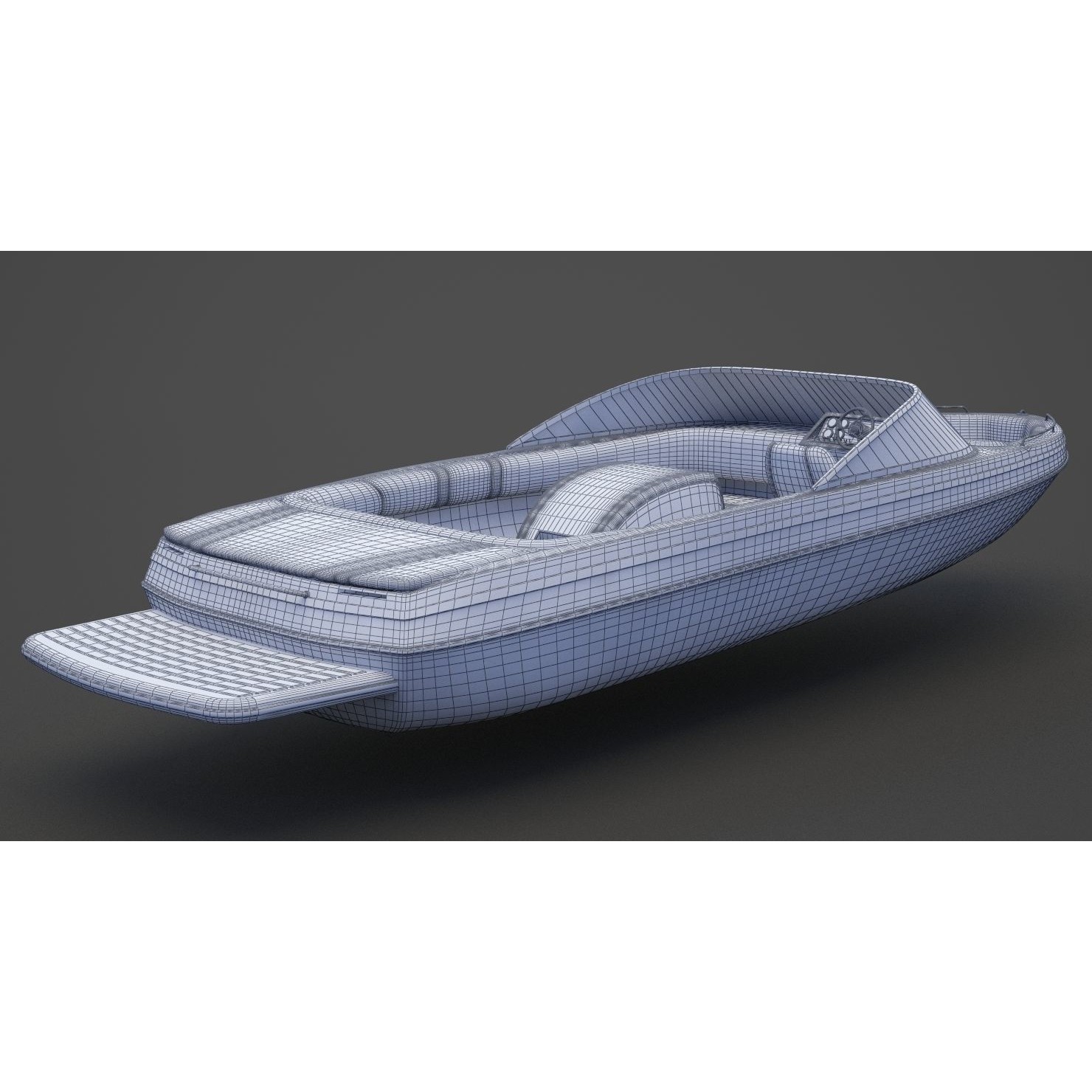 Motor Boat 06 - Game-Ready 3D Model - View 20