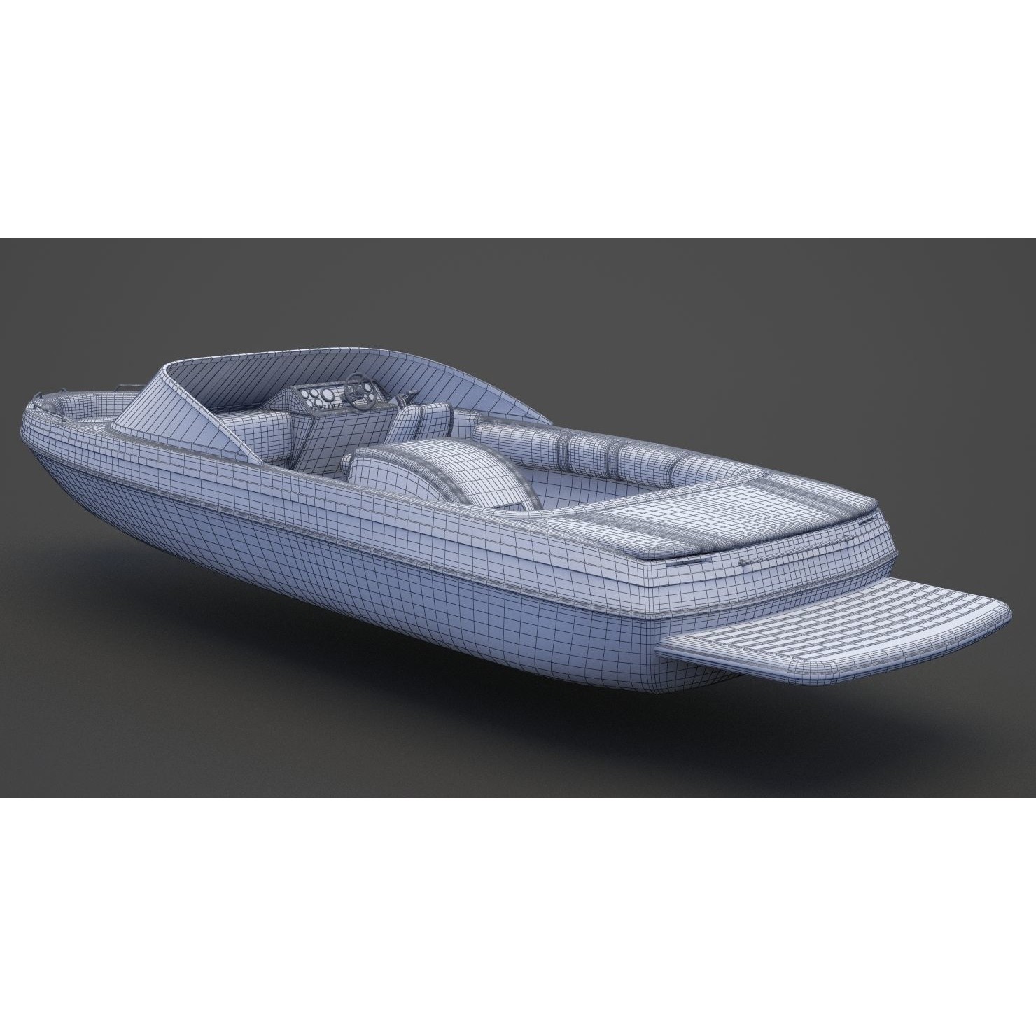 Motor Boat 06 - Game-Ready 3D Model - View 21
