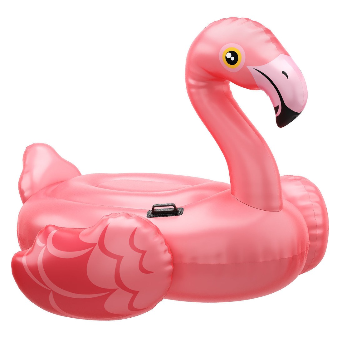 Pink Intex Mega Flamingo 3D Model – High Poly PBR Asset, OBJ/3dsMax - View 3