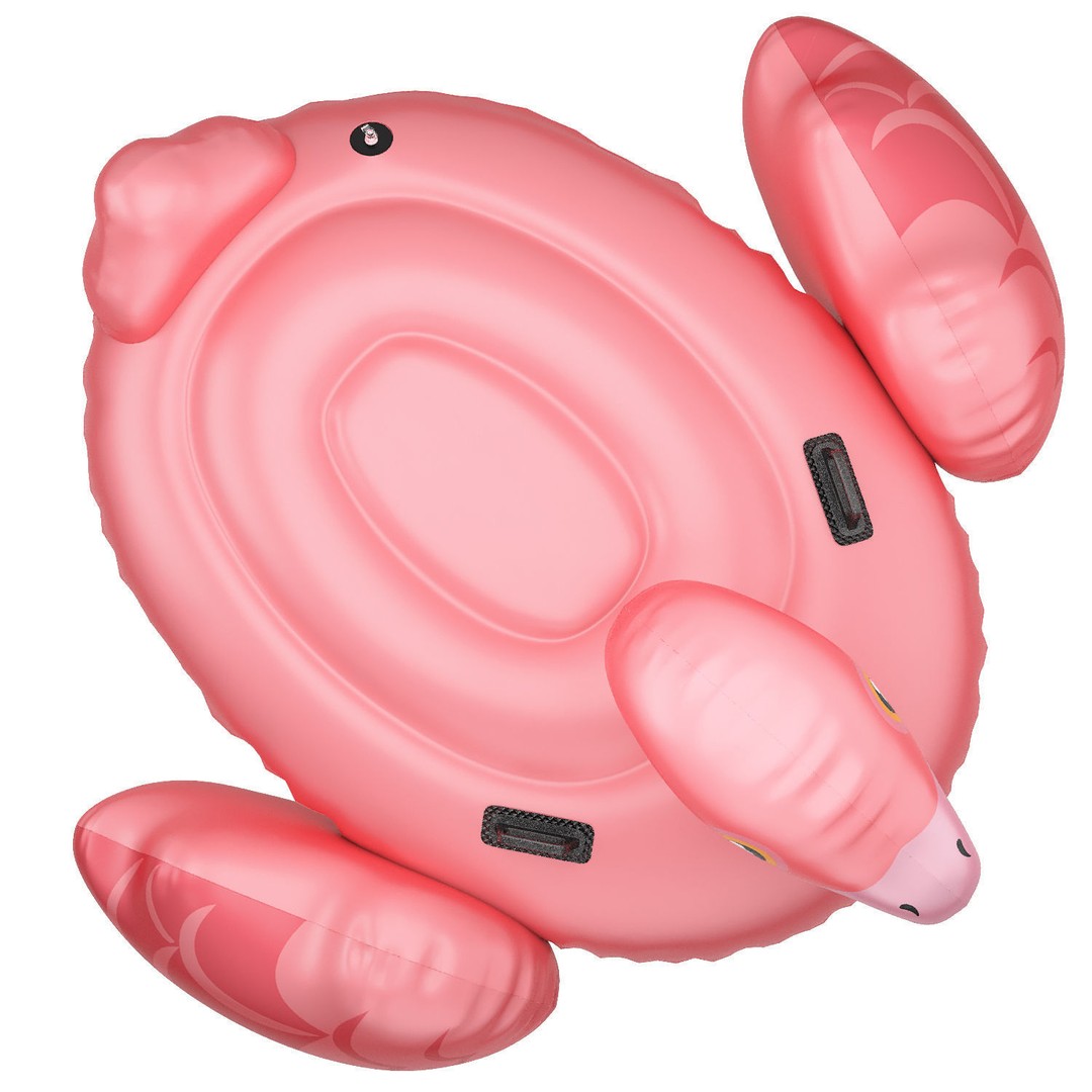 Pink Intex Mega Flamingo 3D Model – High Poly PBR Asset, OBJ/3dsMax - View 4
