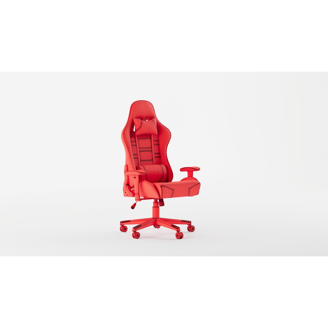 Ocelot Gaming Chair 3D Model – High Poly PBR Asset, FBX, Blender
