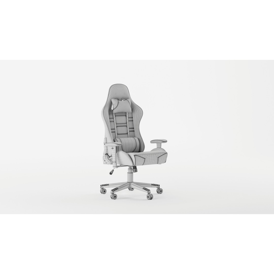 Ocelot Gaming Chair 3D Model – High Poly PBR Asset, FBX, Blender - View 13