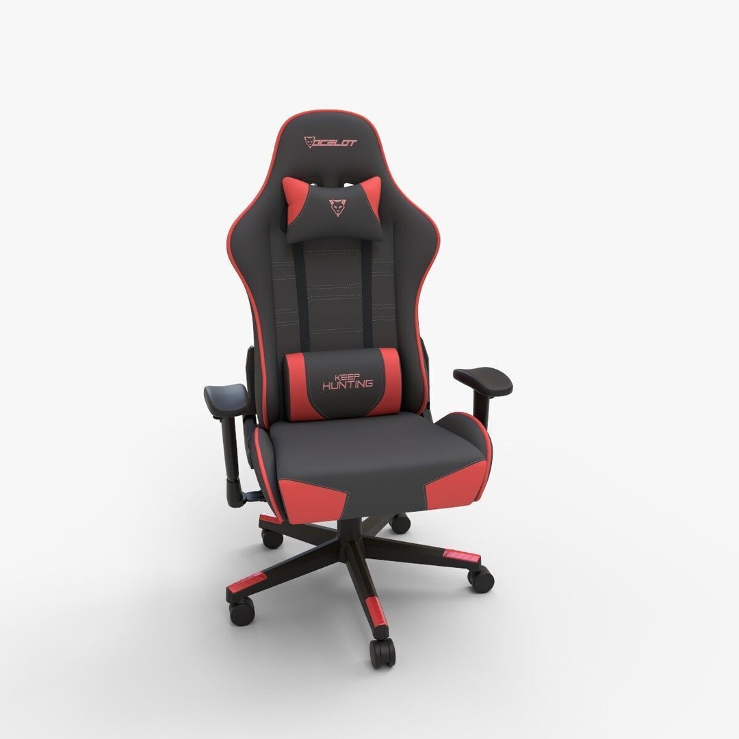 Ocelot Gaming Chair 3D Model – High Poly PBR Asset, FBX, Blender - View 14