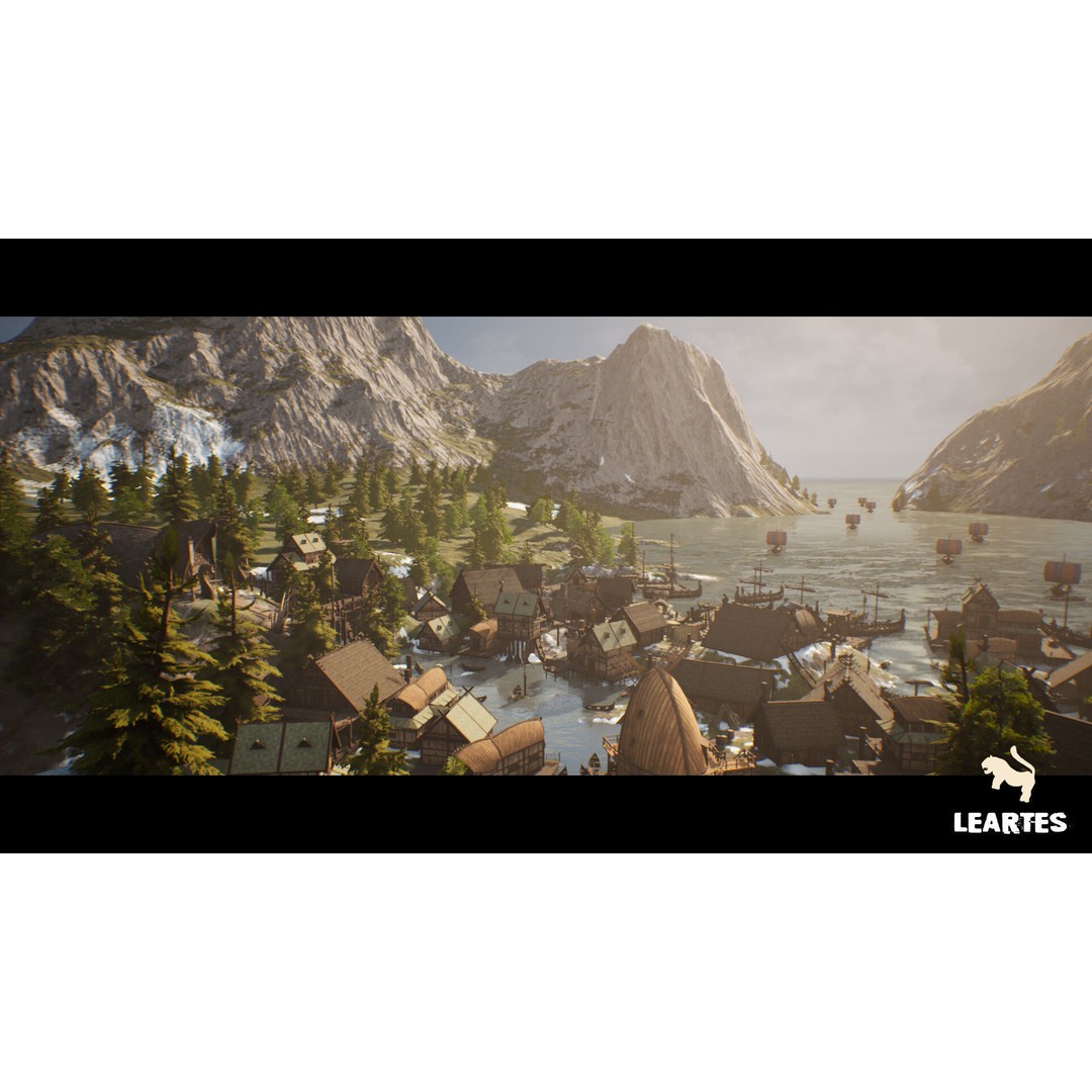 Viking Village 3D Model – Modular Low Poly Environment, FBX/UE