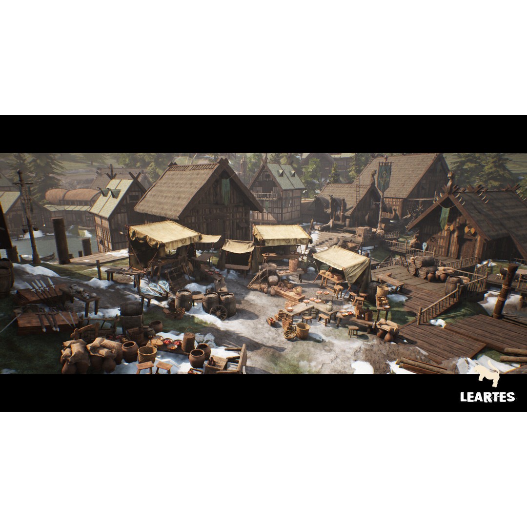 Viking Village 3D Model – Modular Low Poly Environment, FBX/UE - View 18