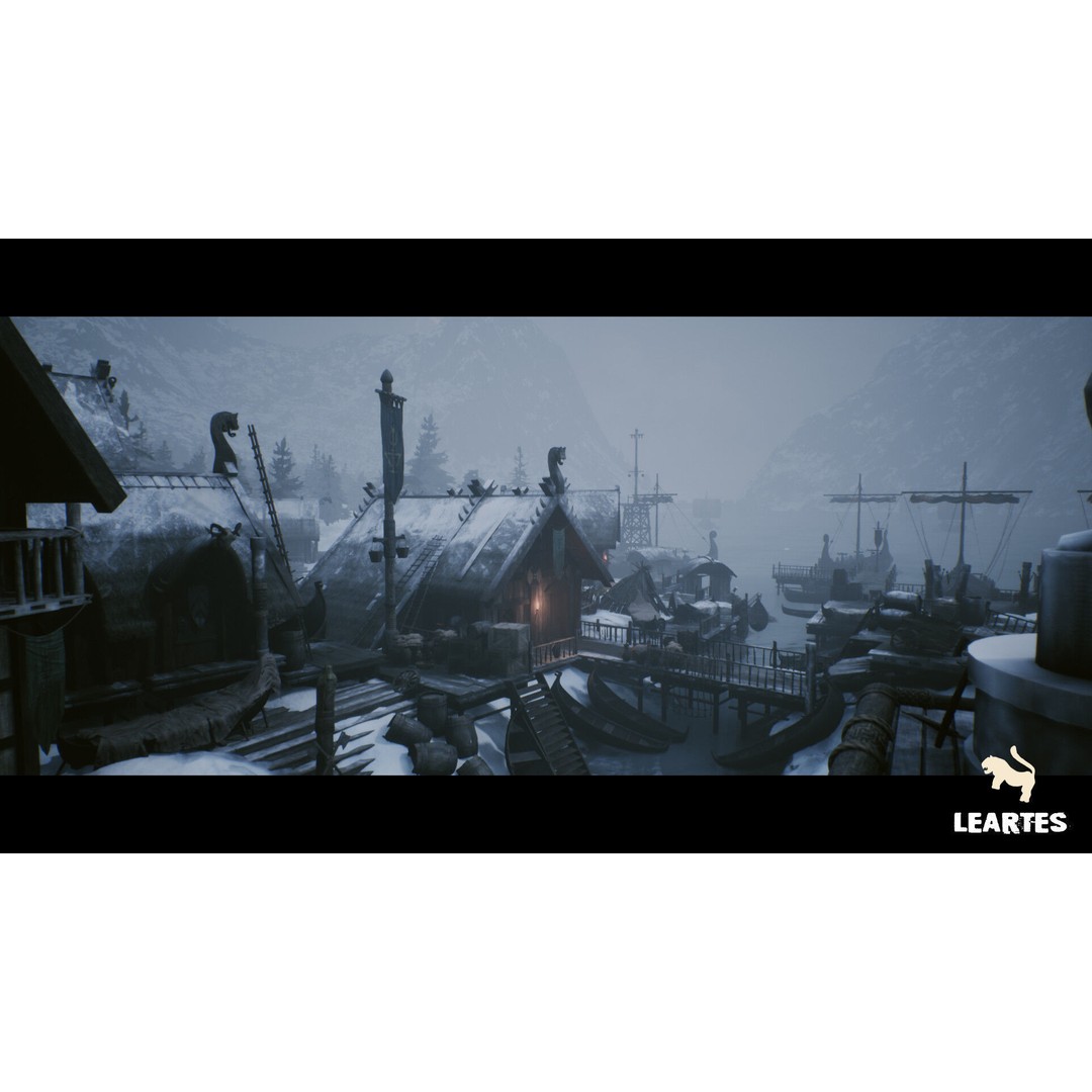 Viking Village 3D Model – Modular Low Poly Environment, FBX/UE - View 3