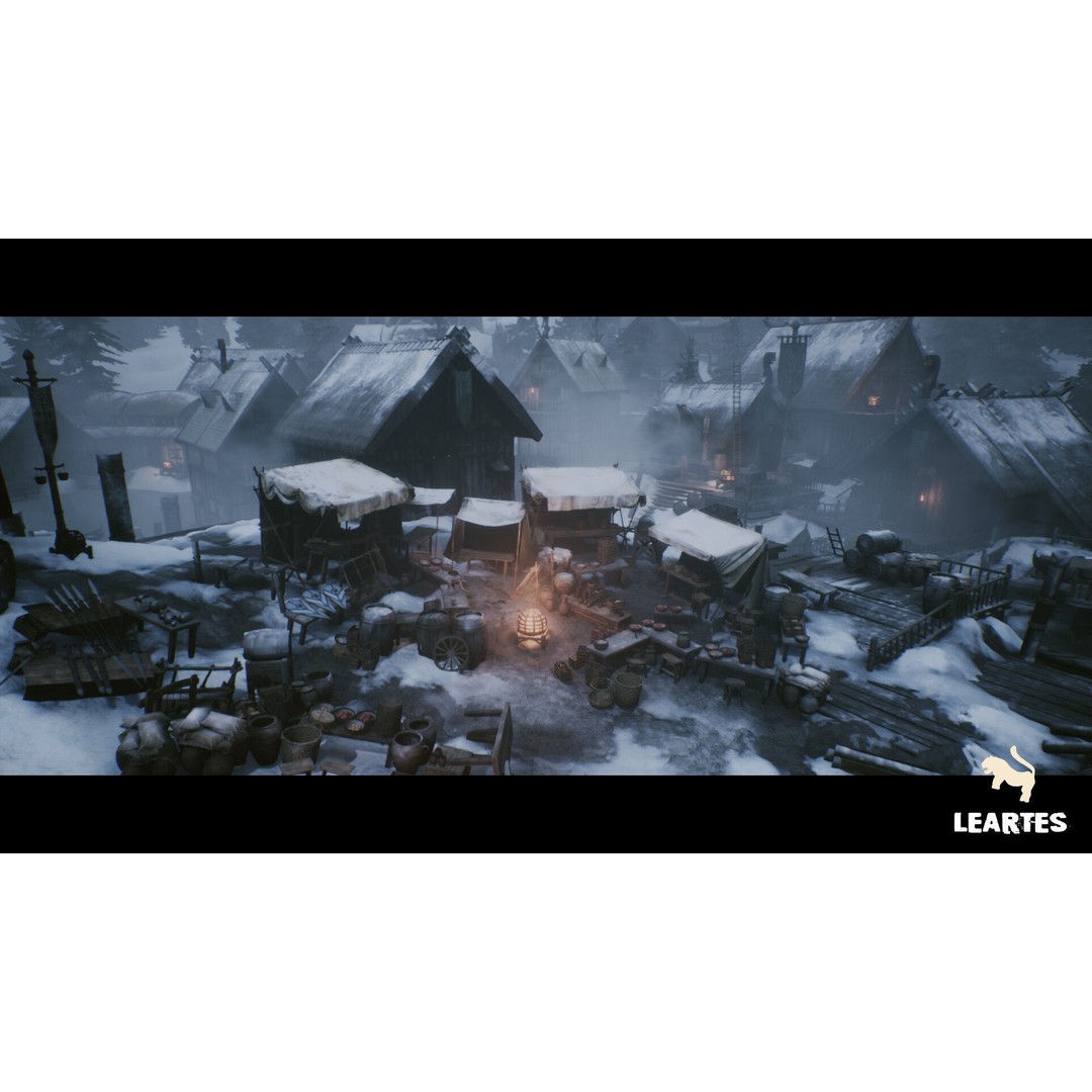 Viking Village 3D Model – Modular Low Poly Environment, FBX/UE - View 7