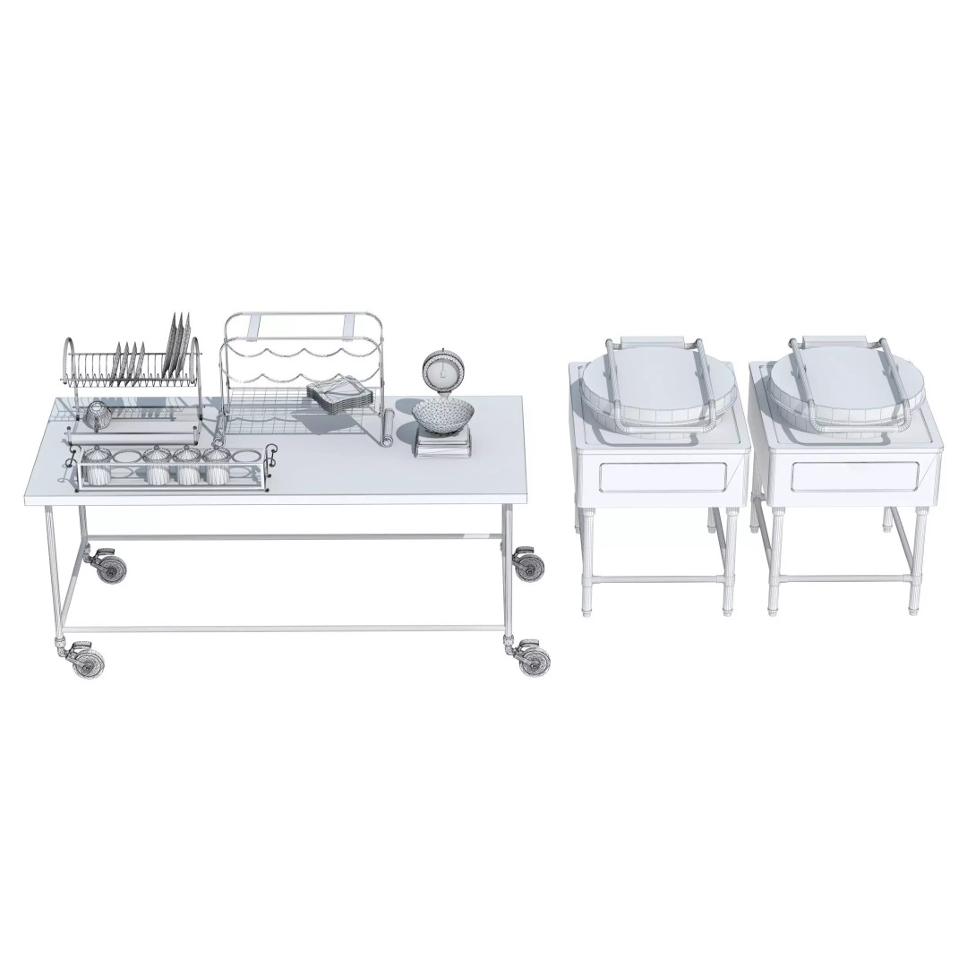 Commercial Kitchen Equipment 3D Model – Realistic Interior Asset, FBX, OBJ - View 16