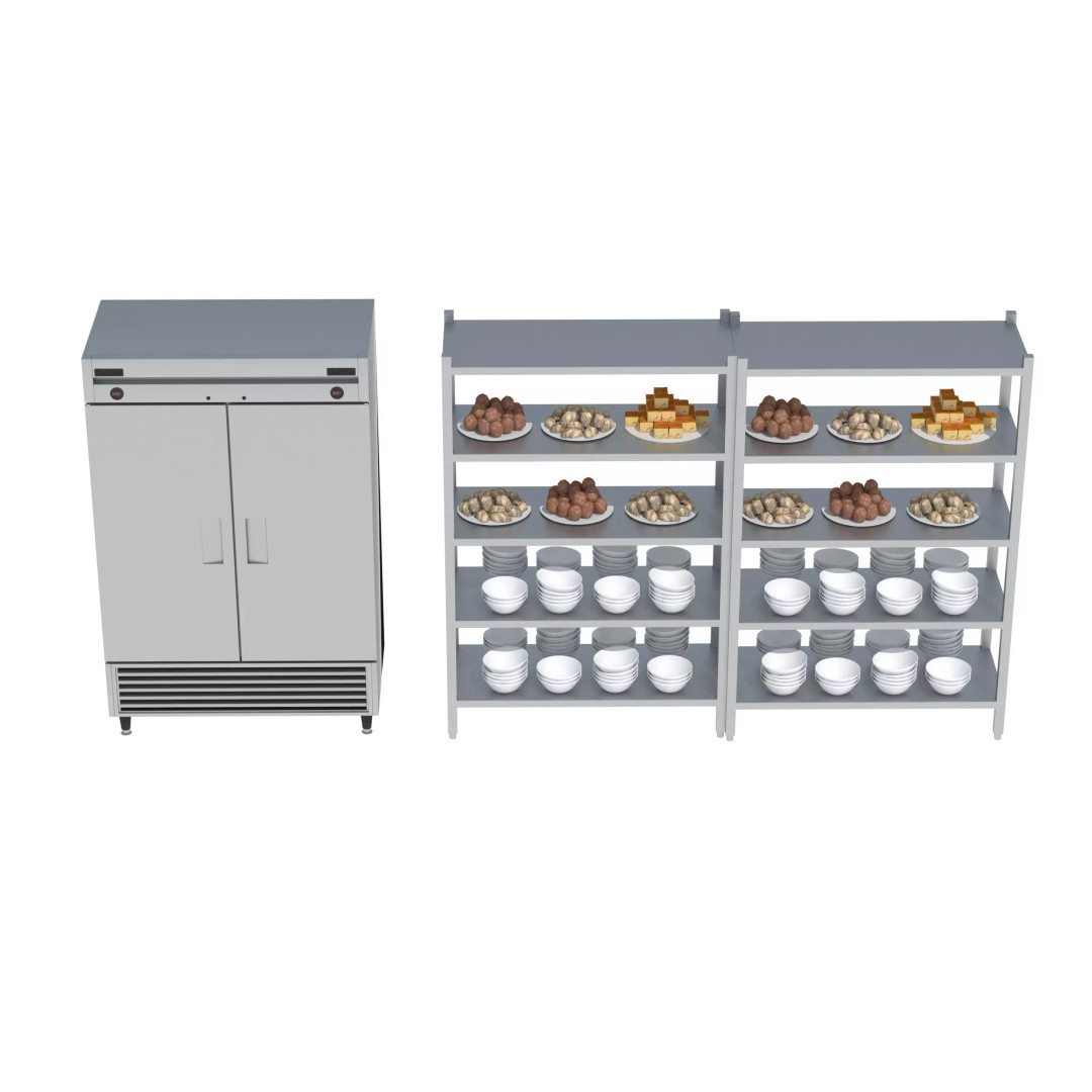Commercial Kitchen Equipment 3D Model – Realistic Interior Asset, FBX, OBJ - View 17