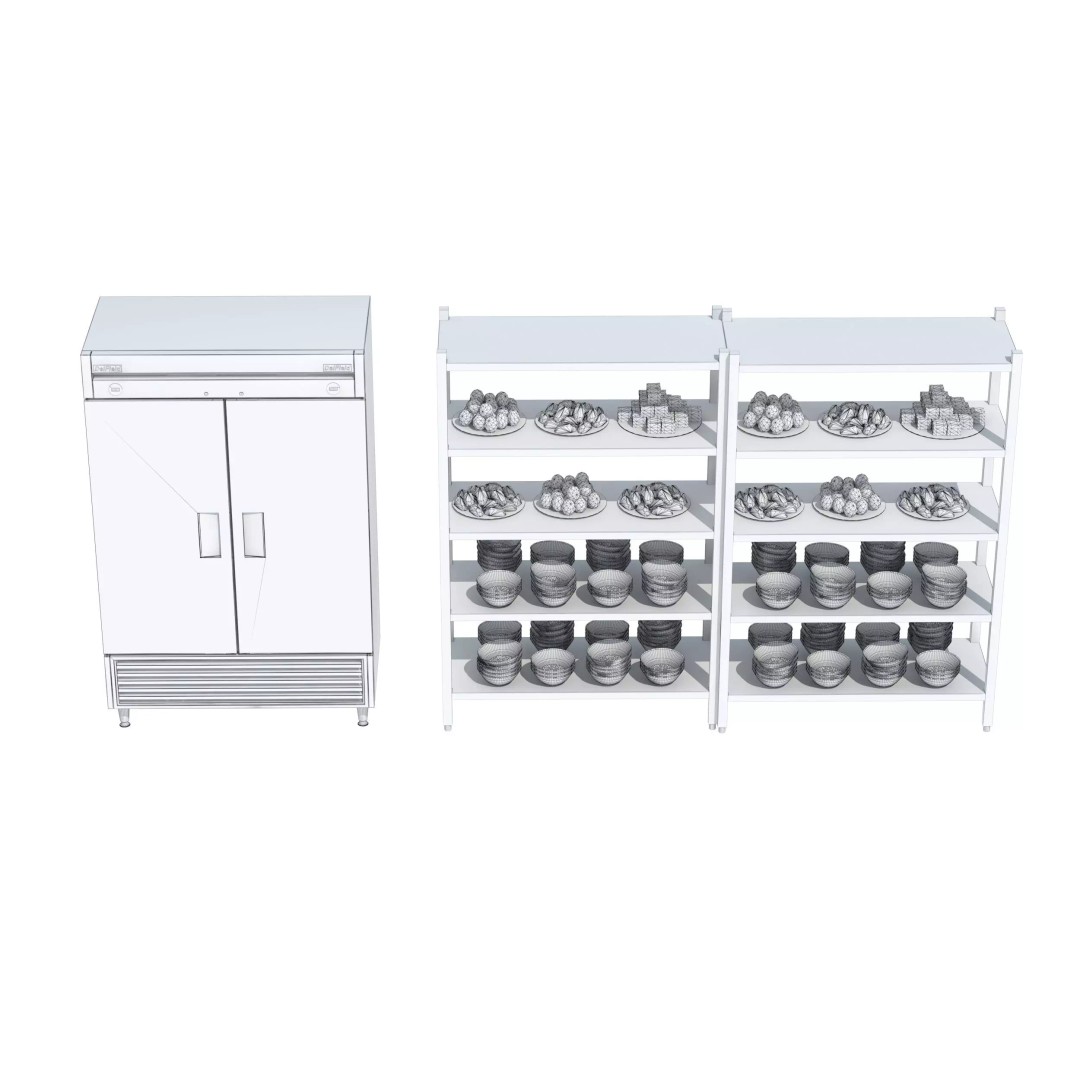 Commercial Kitchen Equipment 3D Model – Realistic Interior Asset, FBX, OBJ - View 18