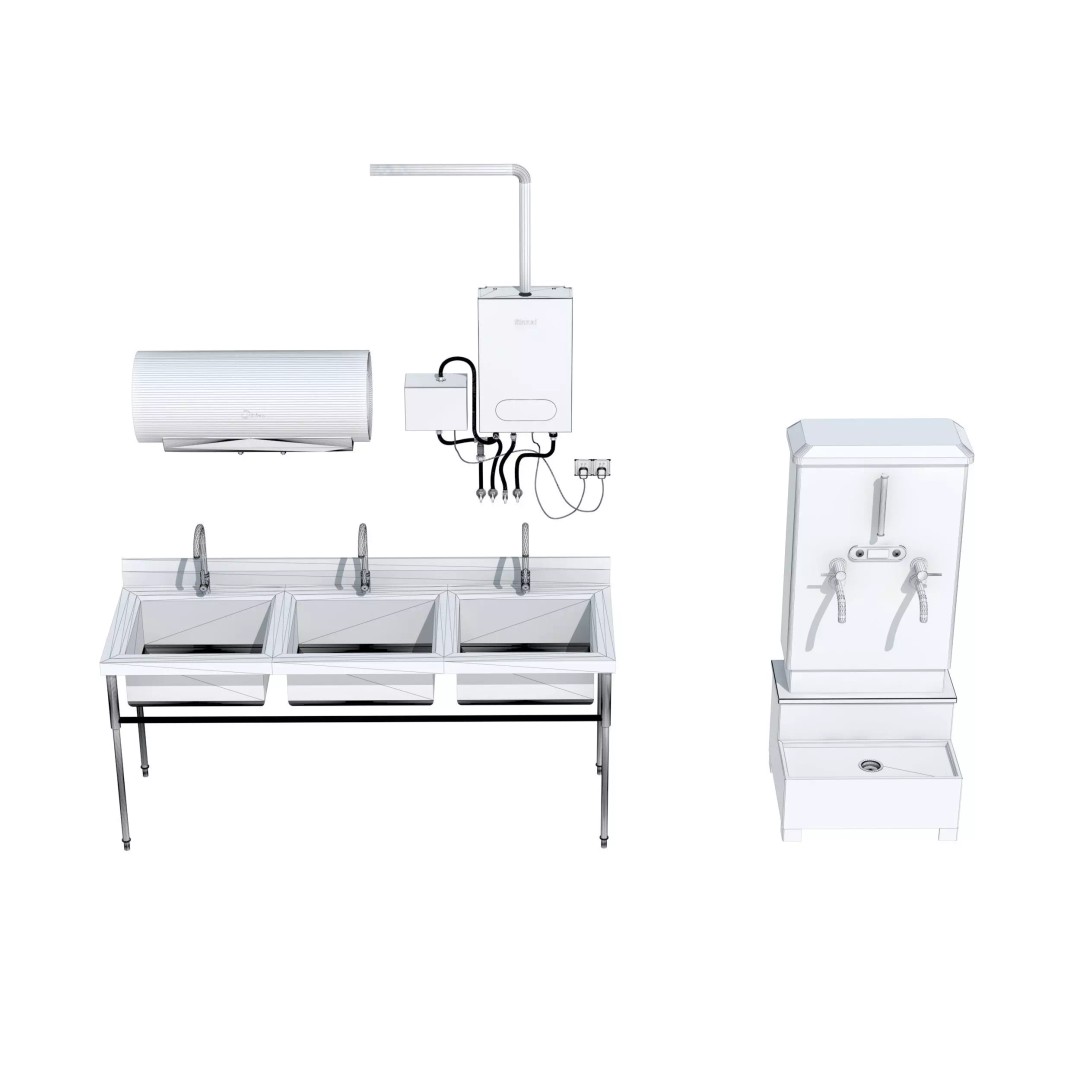Commercial Kitchen Equipment 3D Model – Realistic Interior Asset, FBX, OBJ - View 24