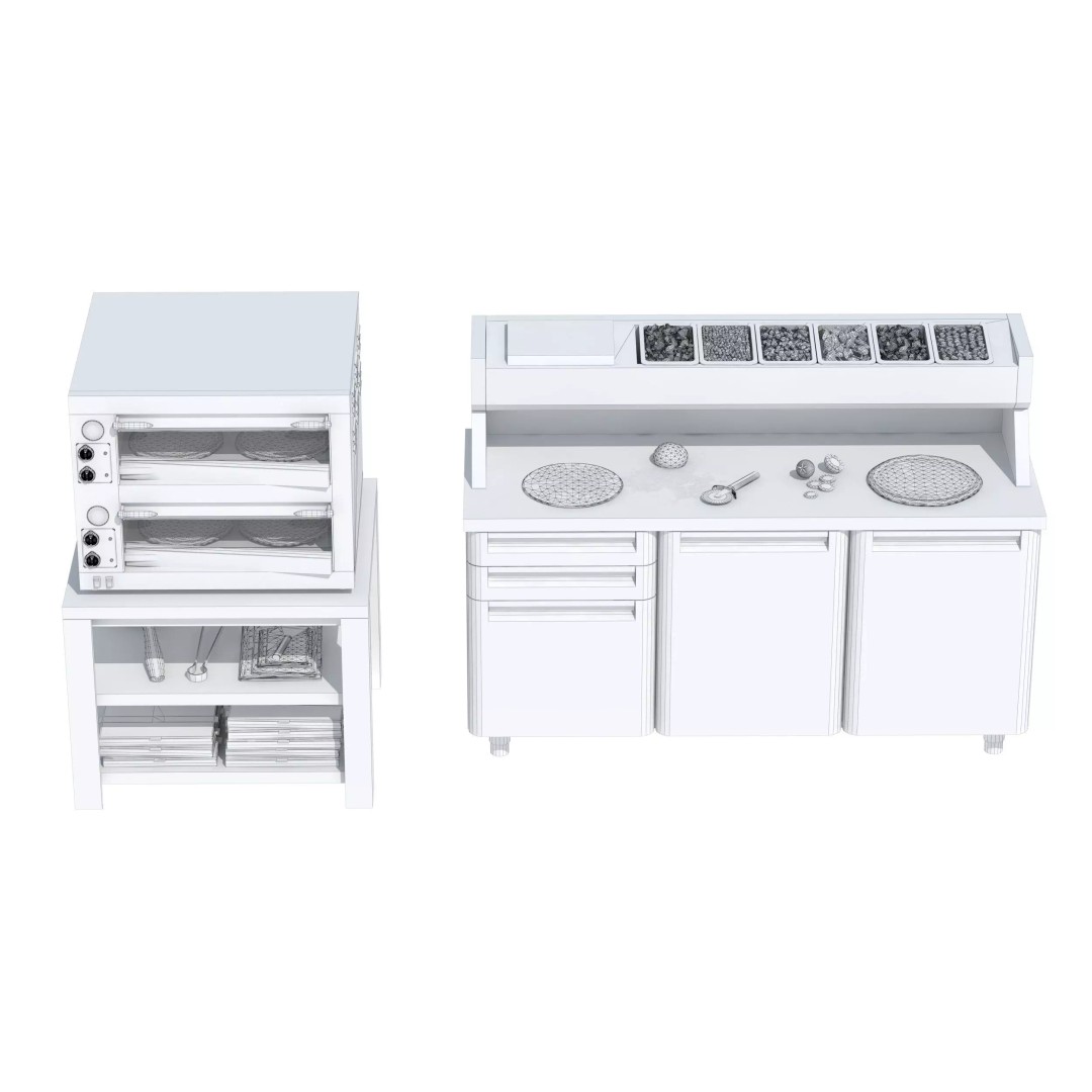 Commercial Kitchen Equipment 3D Model – Realistic Interior Asset, FBX, OBJ - View 26