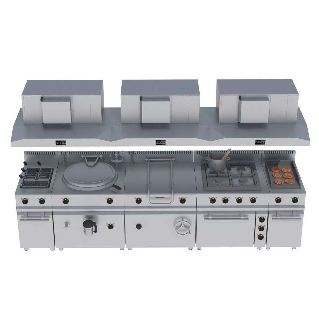 Commercial Kitchen Equipment 3D Model – Realistic Interior Asset, FBX, OBJ - View 45
