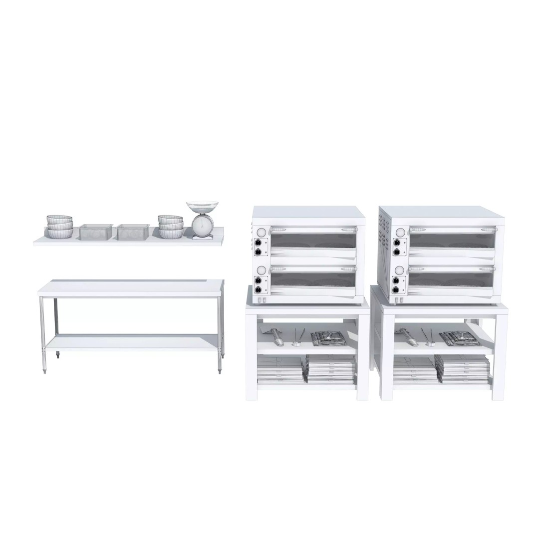 Commercial Kitchen Equipment 3D Model – Realistic Interior Asset, FBX, OBJ - View 8