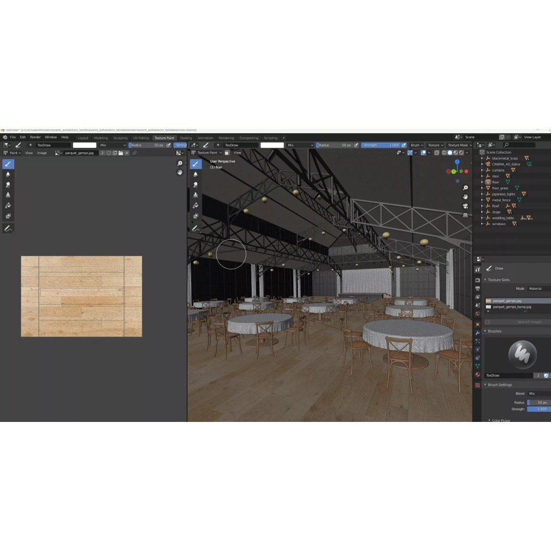 Event Exhibition Tent 3D Model – High Poly PBR Asset, FBX, Blender - View 21