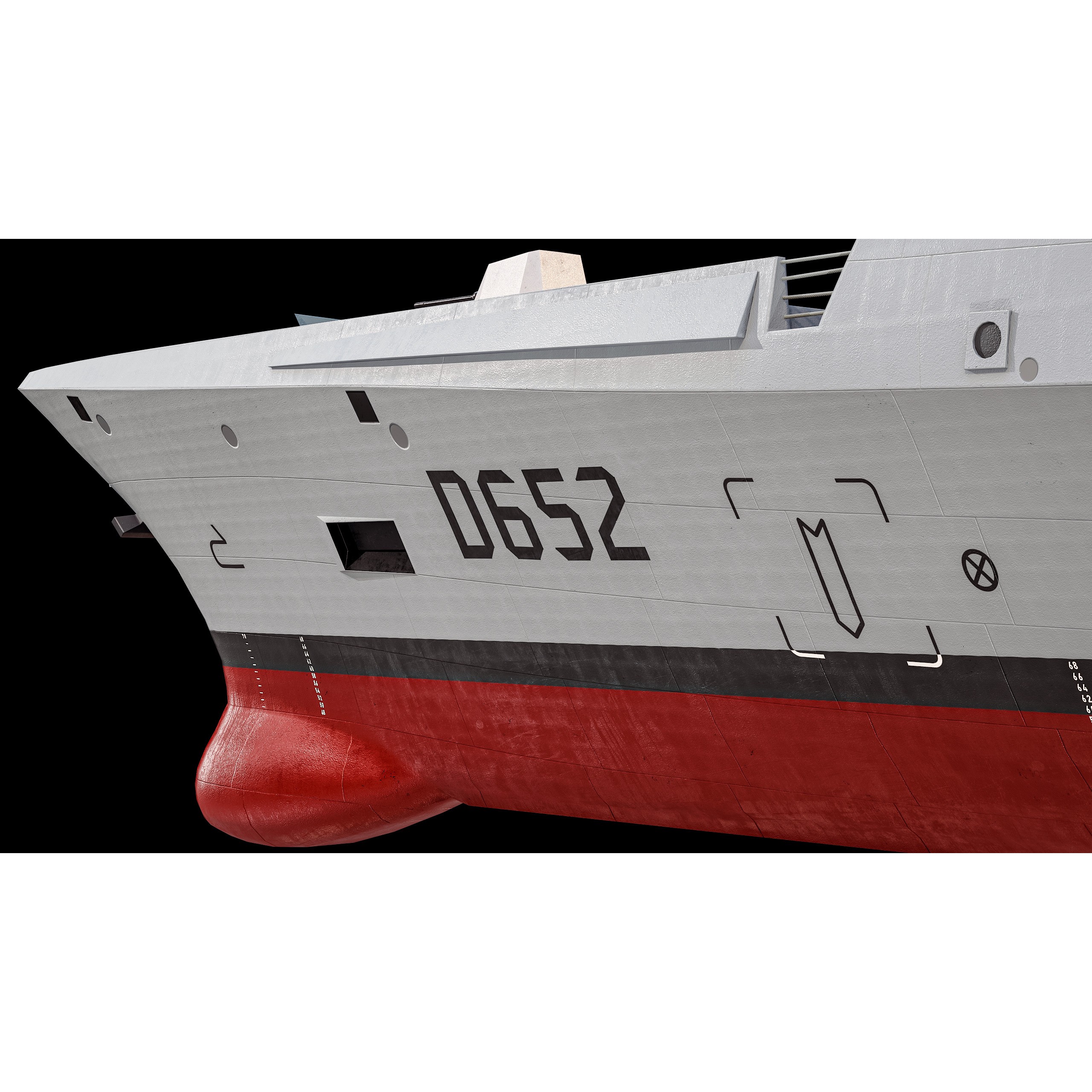 FREMM Aquitaine Class Frigate - Low-Poly Game-Ready 3D Model - View 22