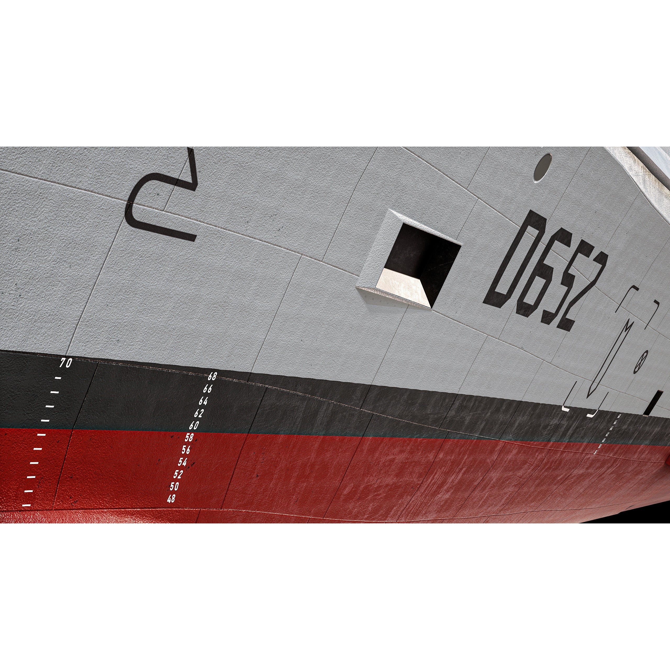 FREMM Aquitaine Class Frigate - Low-Poly Game-Ready 3D Model - View 23