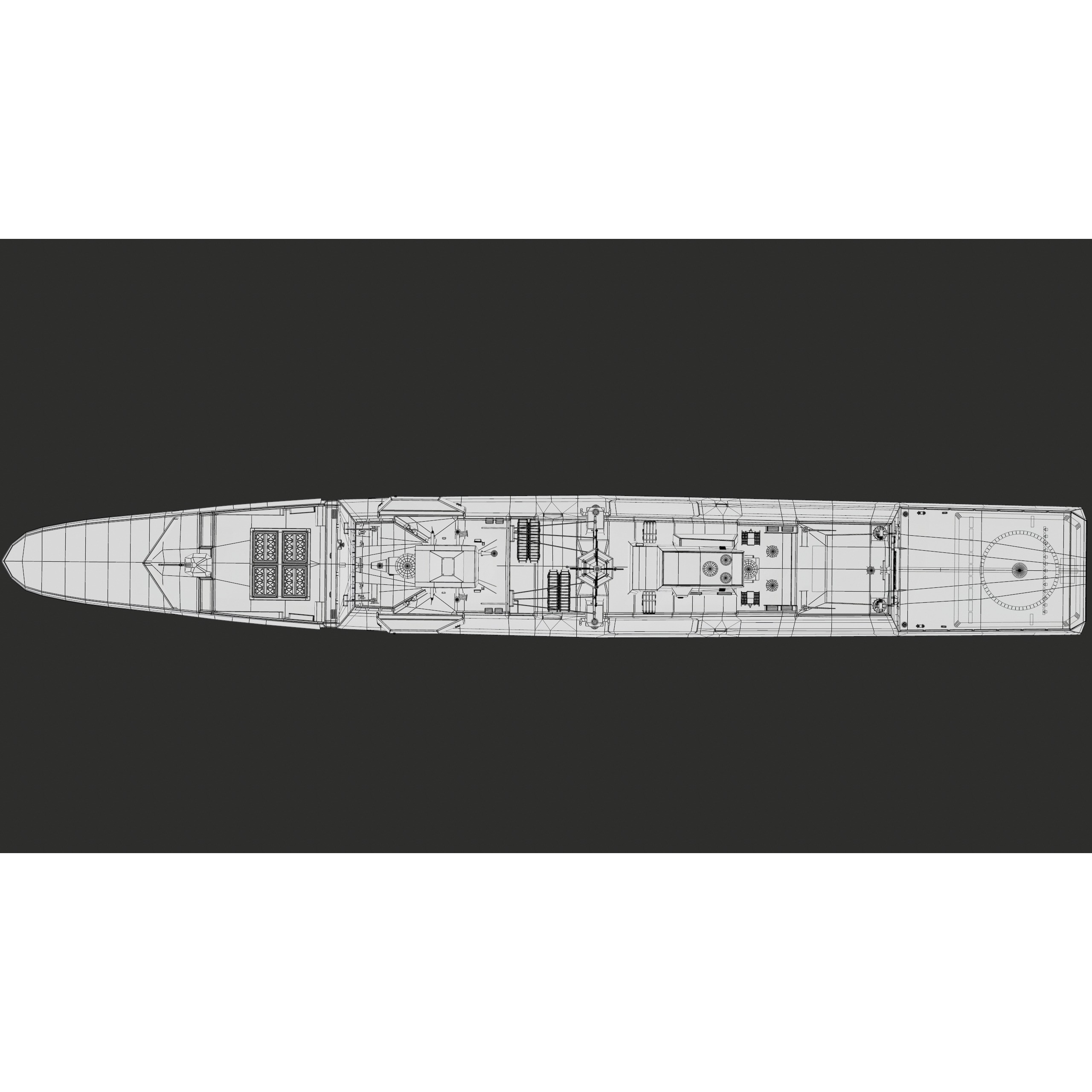 FREMM Aquitaine Class Frigate - Low-Poly Game-Ready 3D Model - View 66