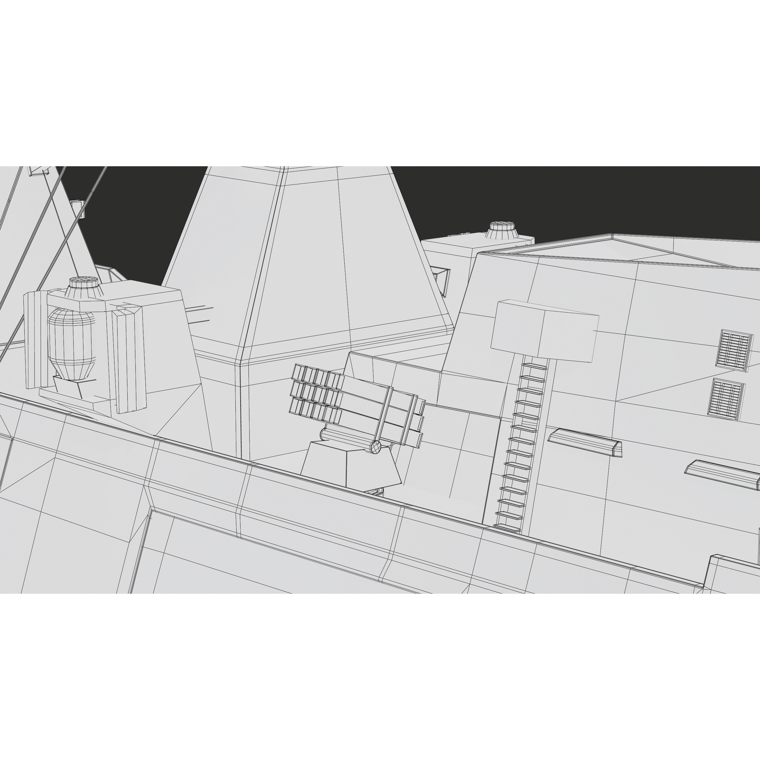 FREMM Aquitaine Class Frigate - Low-Poly Game-Ready 3D Model - View 73