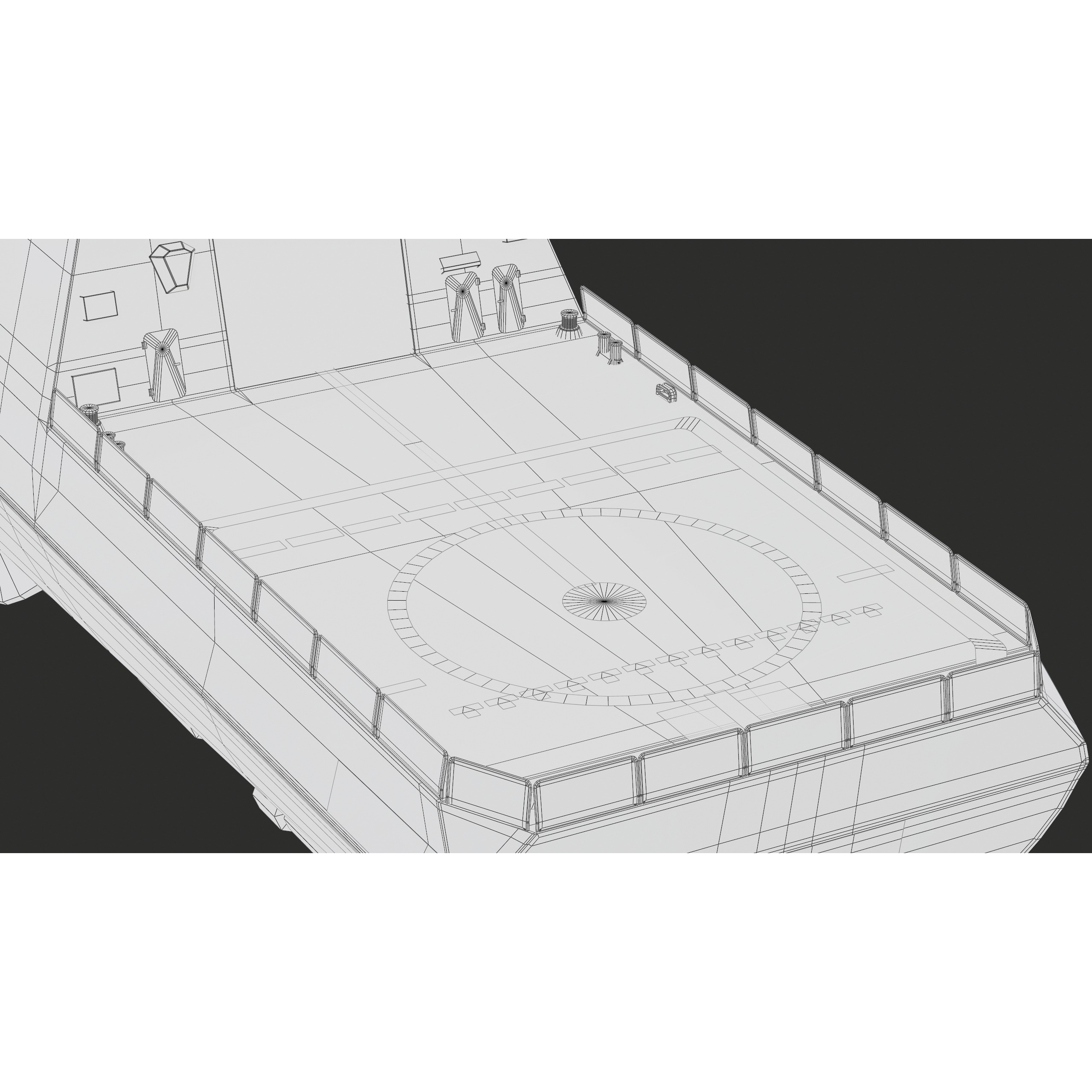 FREMM Aquitaine Class Frigate - Low-Poly Game-Ready 3D Model - View 79