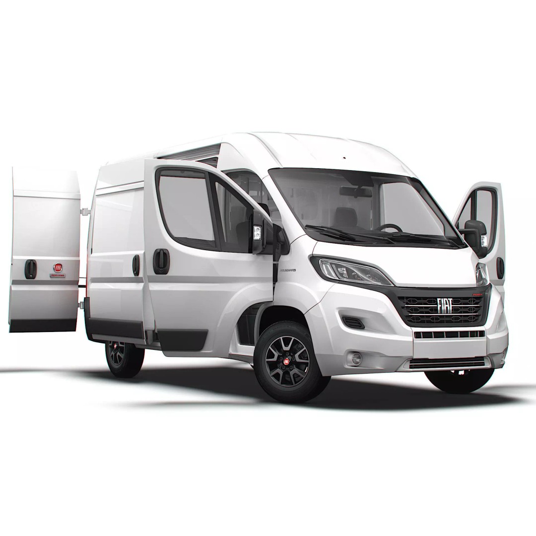 Fiat Ducato Van L2H2 3D Model – High Quality Interior, Game-Ready - View 2