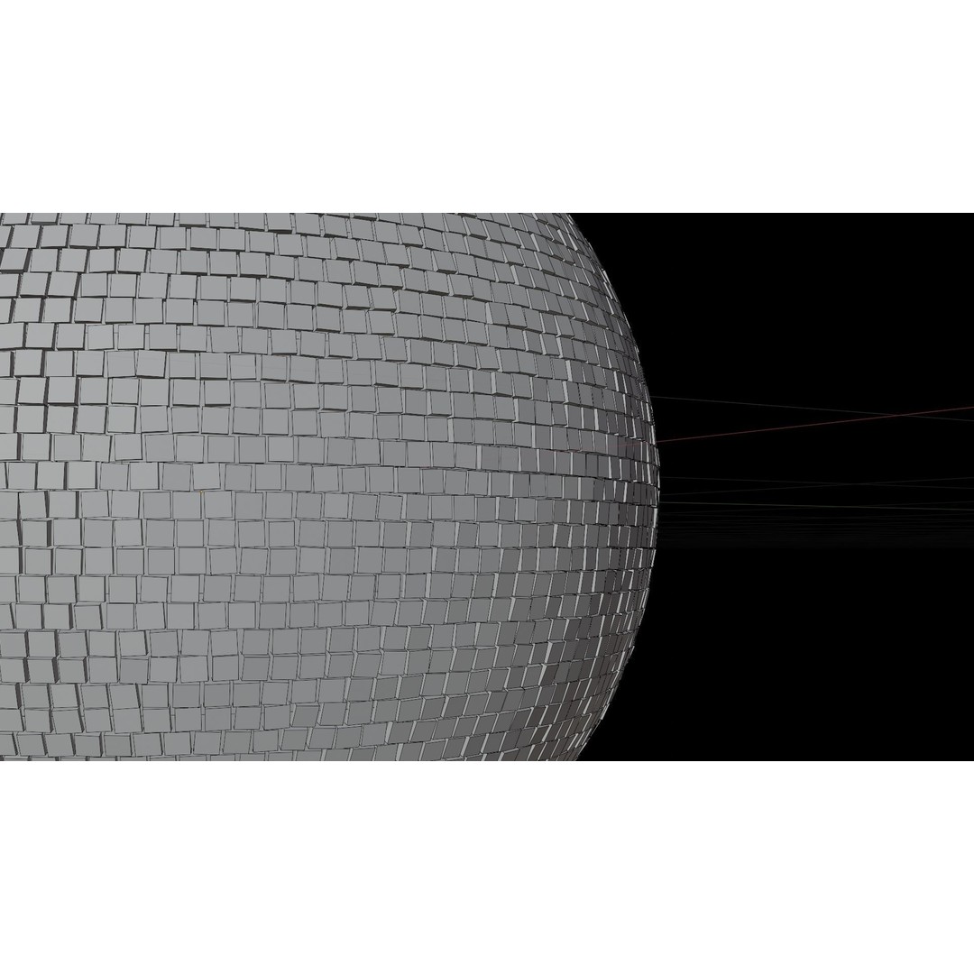 Disco Ball 3D Model – High Poly Mirror Ball for Interior Lighting