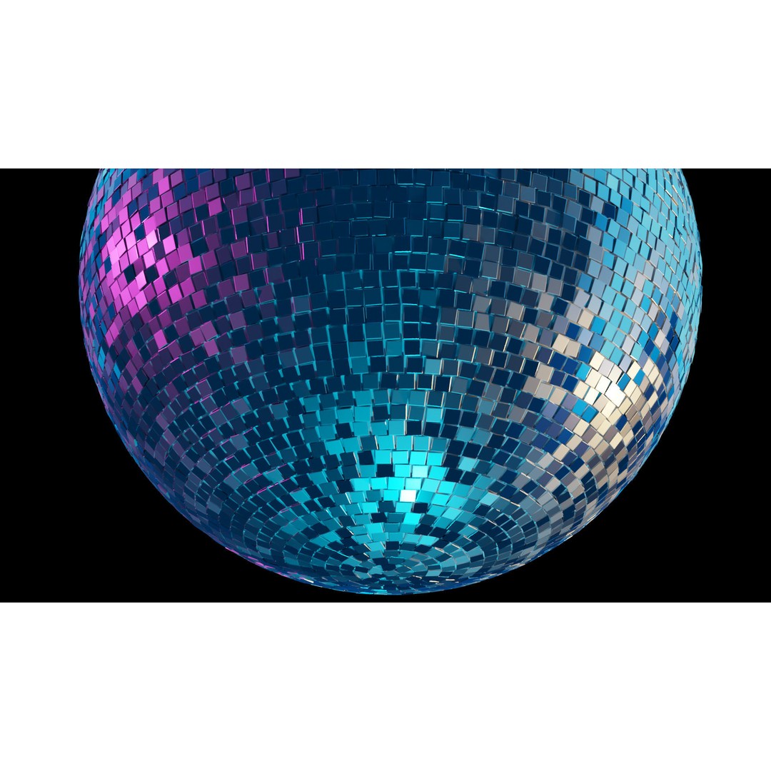 Disco Ball 3D Model – High Poly Mirror Ball for Interior Lighting - View 13