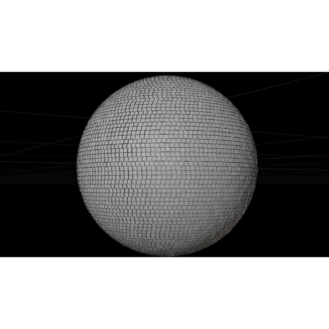 Disco Ball 3D Model – High Poly Mirror Ball for Interior Lighting - View 16