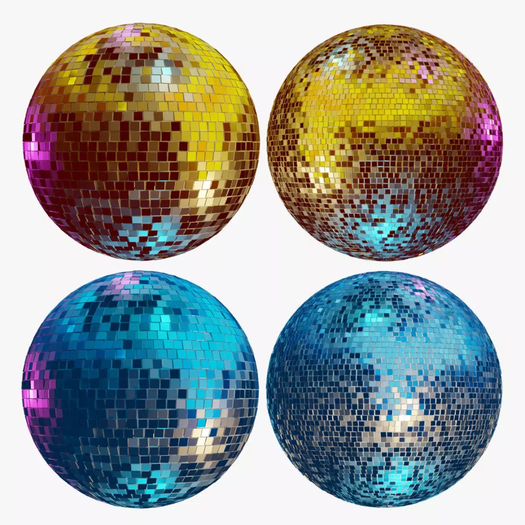 Disco Ball 3D Model – High Poly Mirror Ball for Interior Lighting - View 2