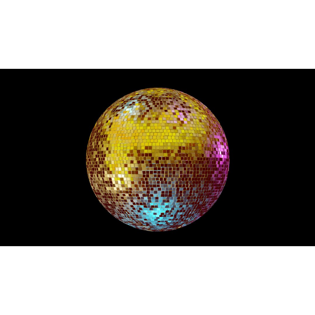 Disco Ball 3D Model – High Poly Mirror Ball for Interior Lighting - View 3