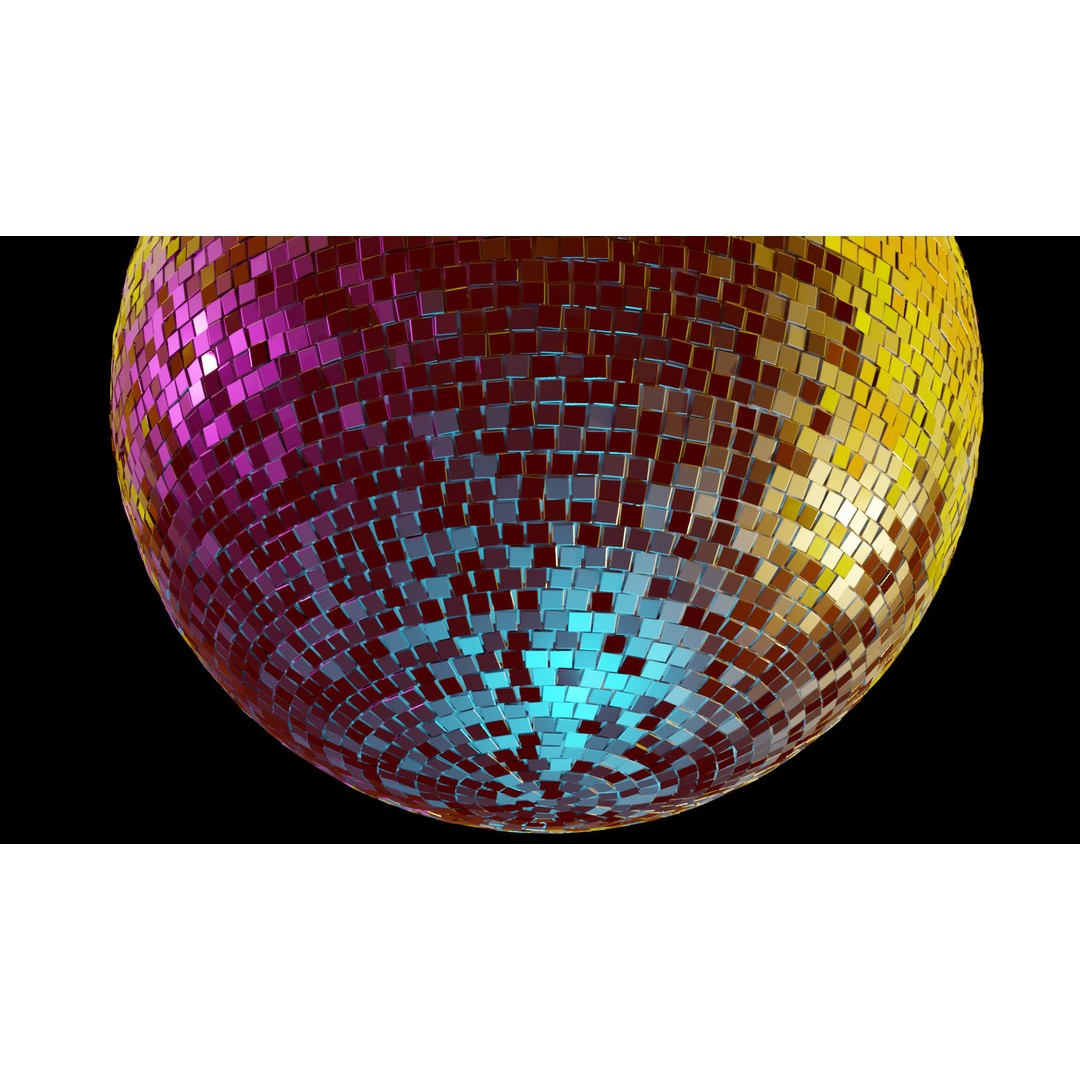 Disco Ball 3D Model – High Poly Mirror Ball for Interior Lighting - View 4