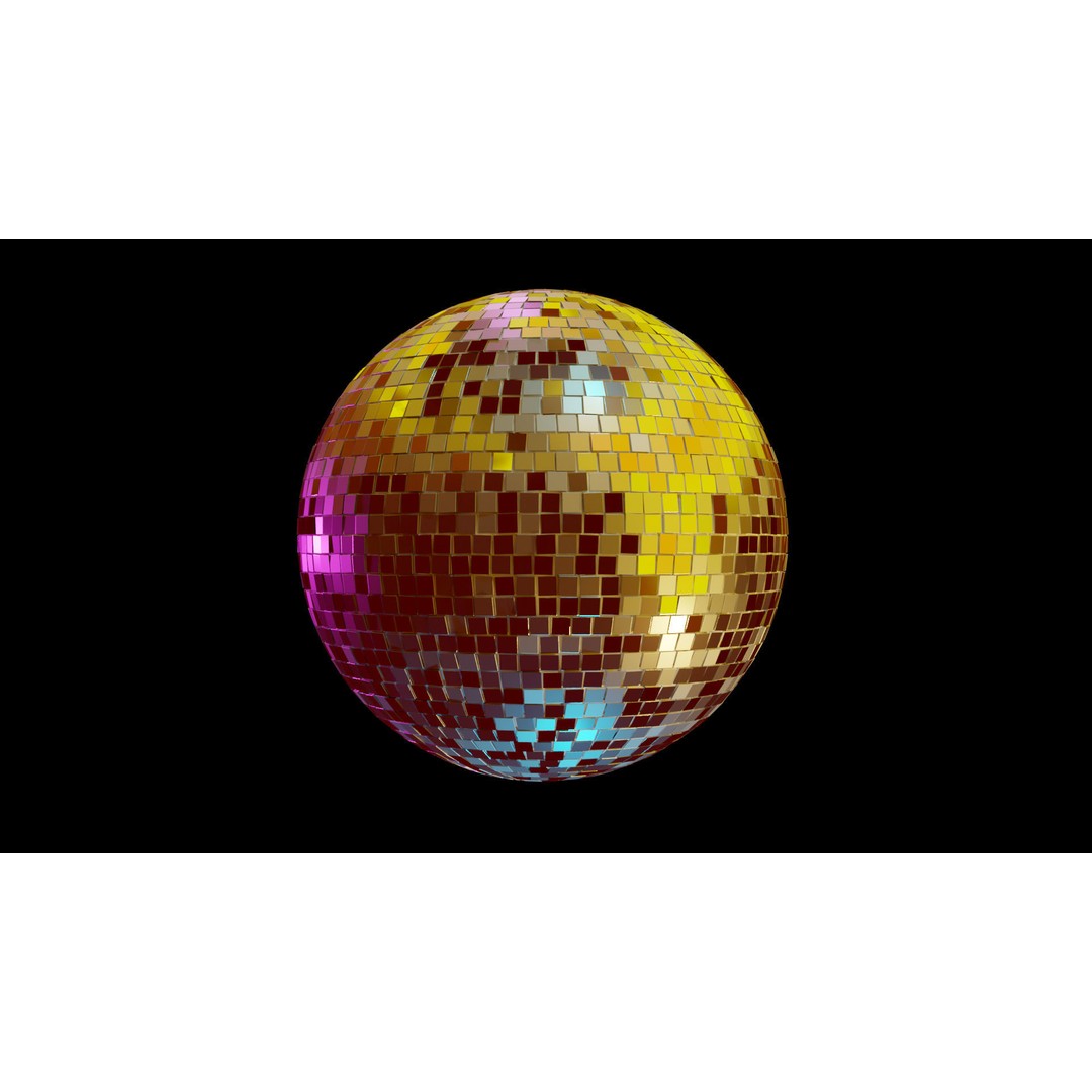 Disco Ball 3D Model – High Poly Mirror Ball for Interior Lighting - View 5