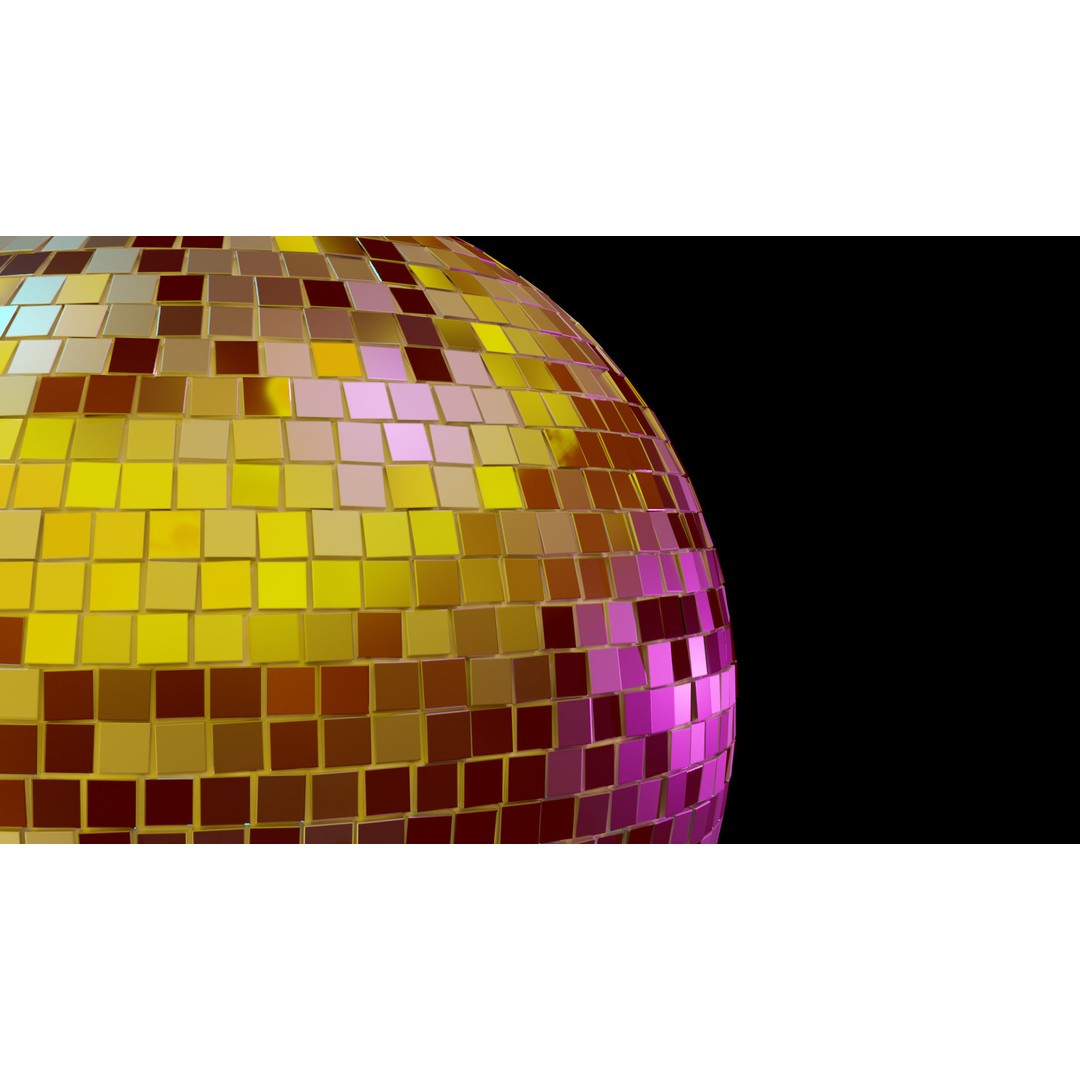 Disco Ball 3D Model – High Poly Mirror Ball for Interior Lighting - View 7