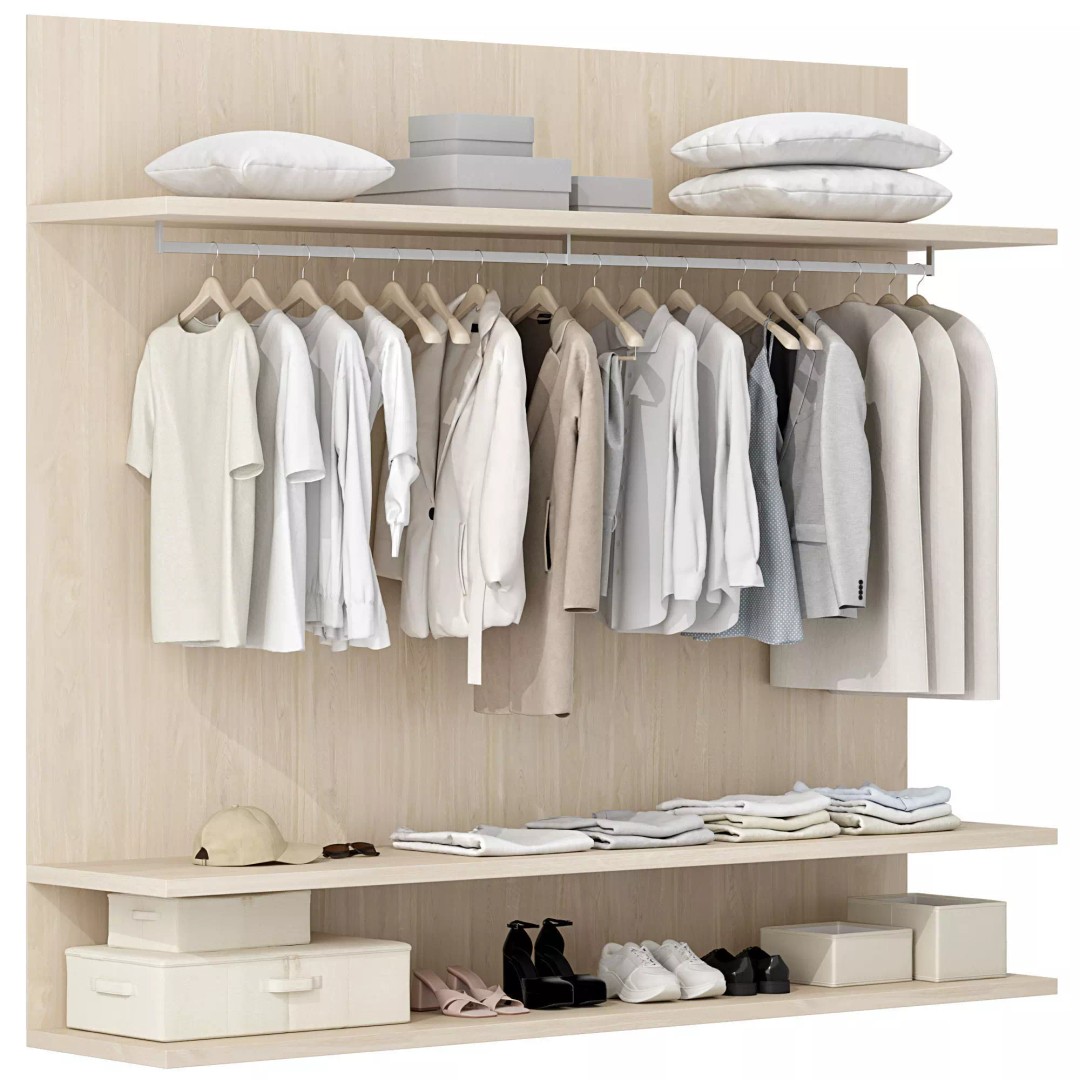 Wardrobe Set 02 3D Model – Interior Storage Closet with PBR Textures - View 2