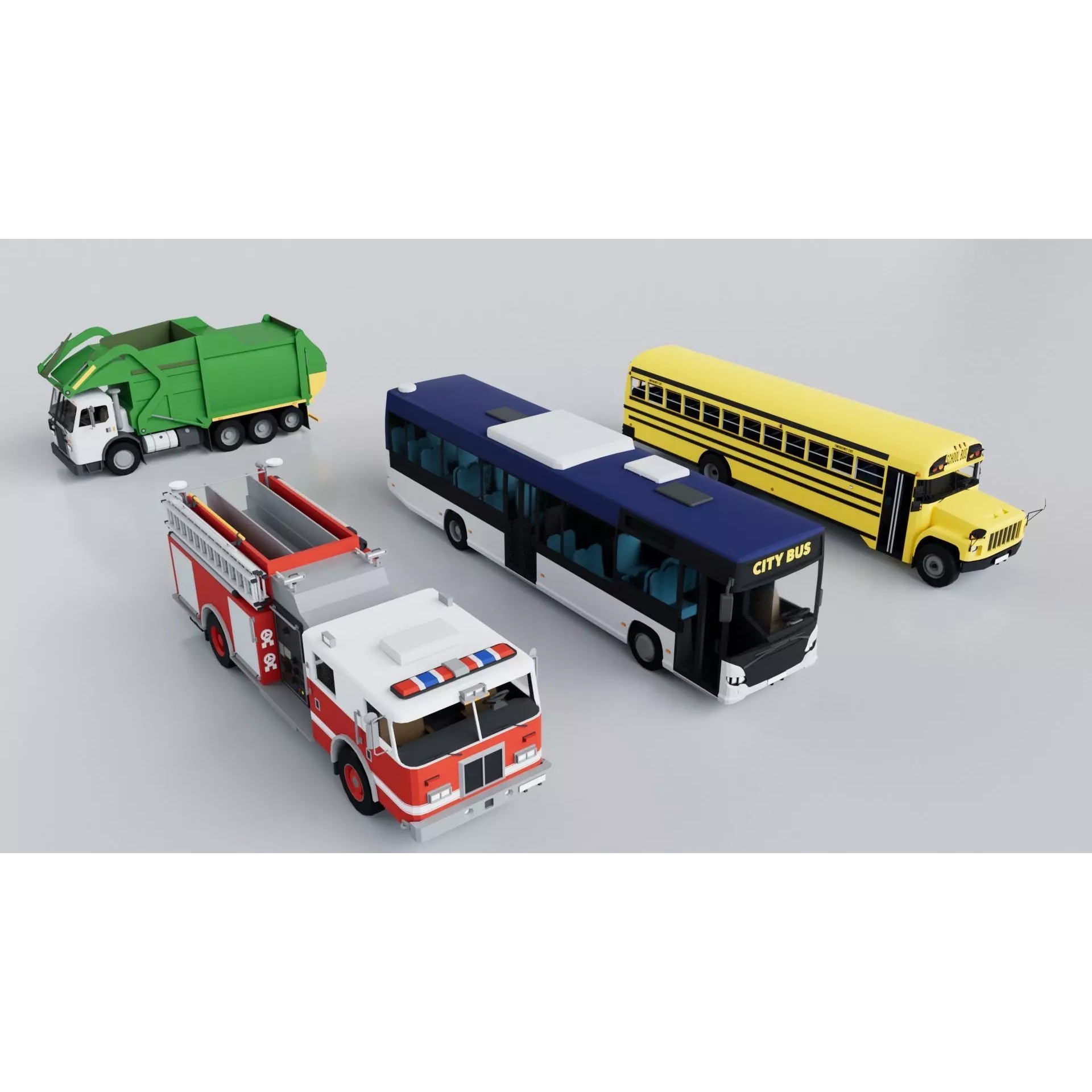 200 Vehicles Mega Pack - Low-Poly Game-Ready 3D Model - View 15